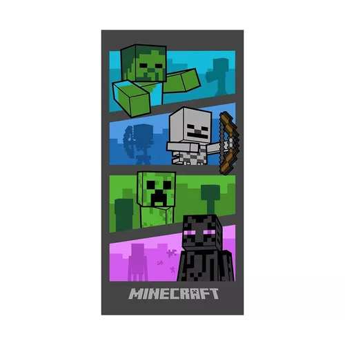 Ręcznik kąpielowy dla dzieci Minecraft Mobs Monsters, 70 x 140 cm