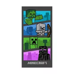 Ręcznik kąpielowy dla dzieci Minecraft Mobs Monsters, 70 x 140 cm