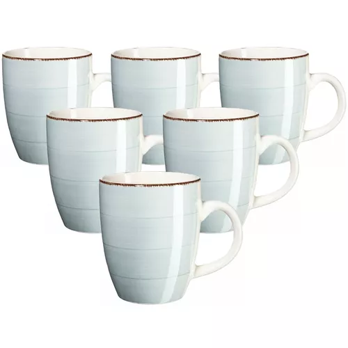 Mäser Komplet kubków ceramicznych Bel Tempo 380 ml, 6 szt., jasnoniebieski