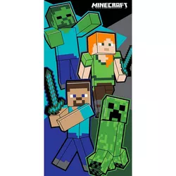 Ręcznik kąpielowy dla dzieci Minecraft Virtual Fight, 70 x 140 cm