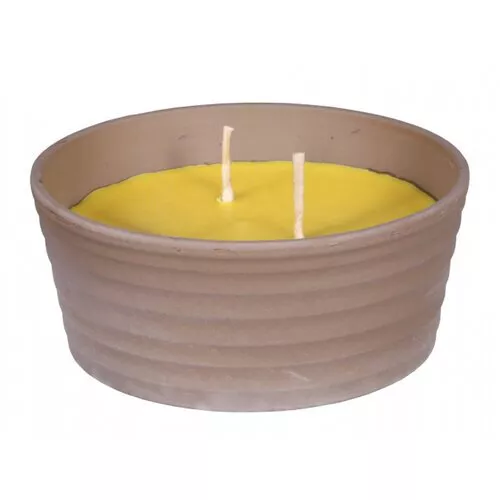 Świeczka Citronella Sirius 850 g, 2 knoty, szary