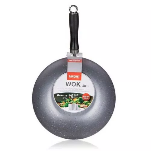 Banquet Patelnia WOK GRANITE Brown, 28 cm