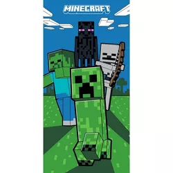 Ręcznik kąpielowy dla dzieci Minecraft Mobi Attack, 70 x 140 cm