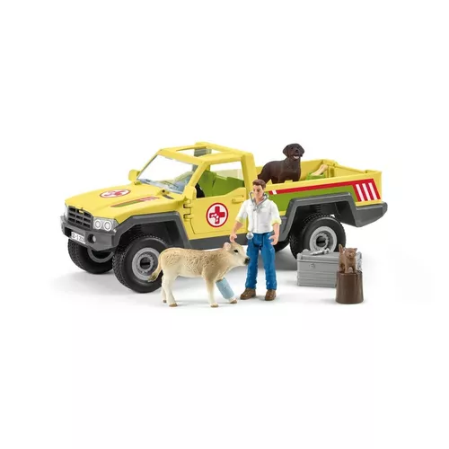 Schleich 42503 Terenowy samochód ratunkowy z weterynarzem, 28 x 11 x 10,5 cm