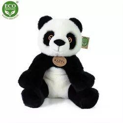 Rappa Pluszowa panda siedząca, czarno-biały, 27 cm