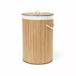 Compactor Kosz na brudne ubrania Bamboo okrągły, naturalny