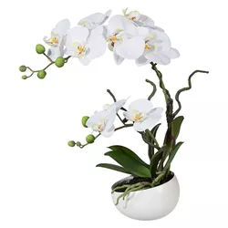 Sztuczna Orchidea w doniczce biały, 42 cm