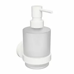 Sapho XR103W X-Round White dozownik mydła 200 ml,szkło mleczne/biały