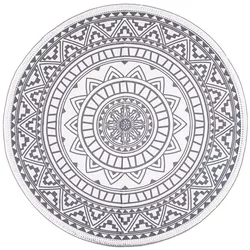 Dywan Mandala szary, 82 cm