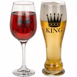 Szklanki dla pary King i Queen, 600 ml i430 ml