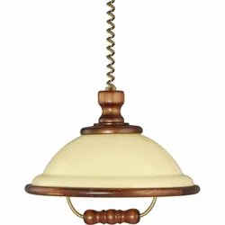 Prezent 73006 Acryl wood wisząca lampa wysuwana, Z54, E27 1x 60W, brązowy